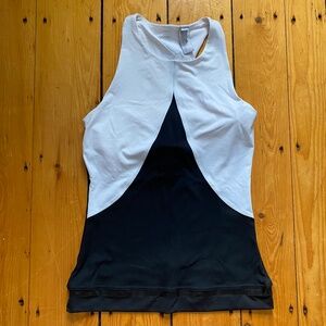 Stella McCartney for Adidas Workout High Neck Top - Black and White color block